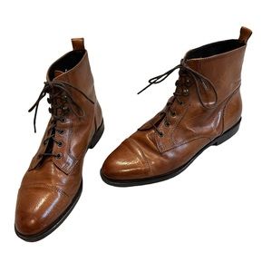 Nobel Shoe Italian Made Classic Looking Lace Up Ankle Boot